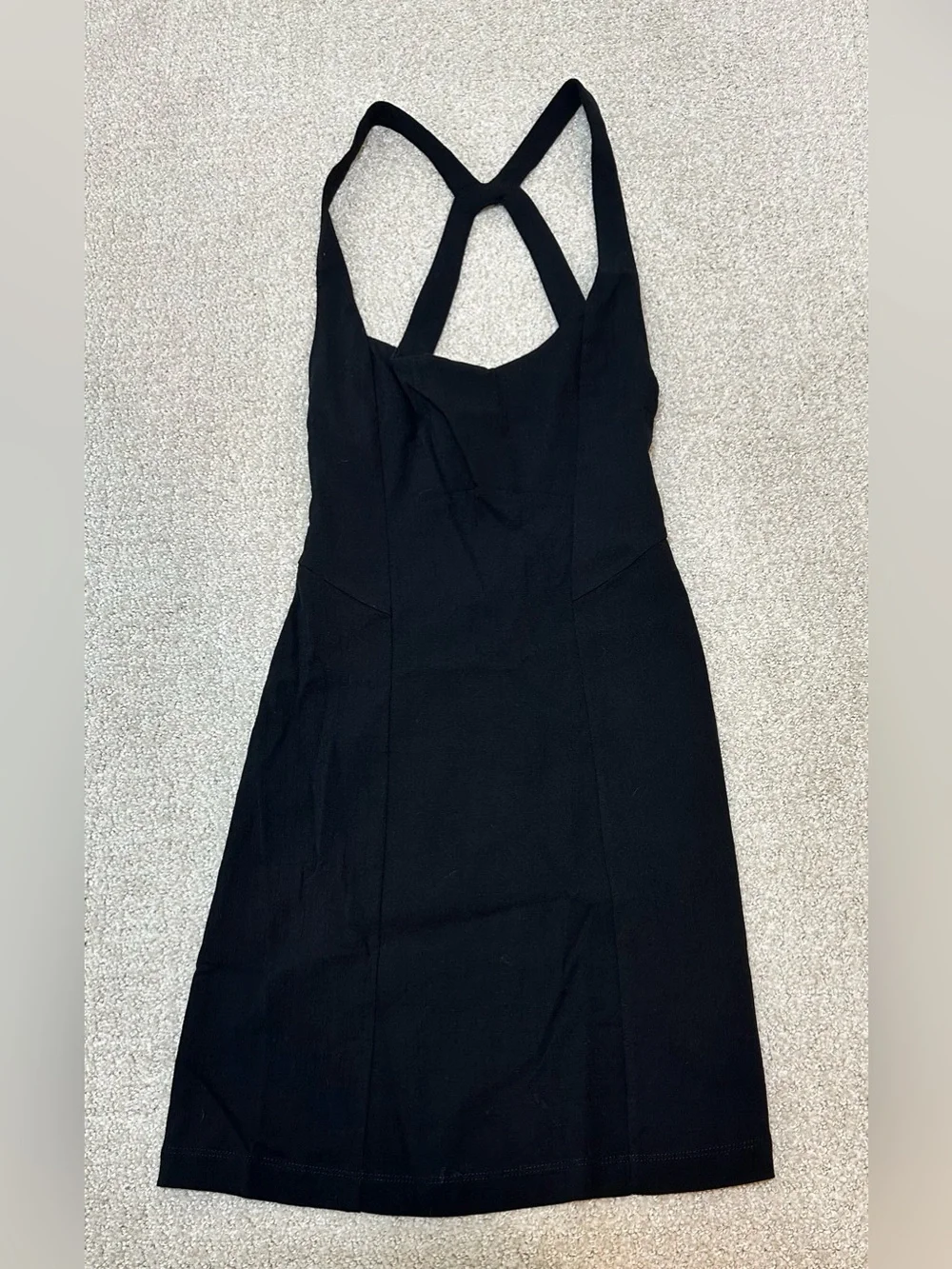 Free People Black Just Peachy Mini Dress